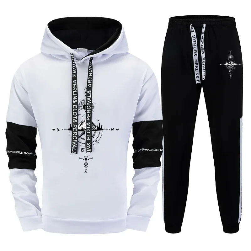 Vintage Compass Print Hoodies Sweatpants Men's Autumn Casual Sports Jogging Suit Urban Fashion Streetwear Gym Sportswear Outfit
Vintage Compass Print Hoodies Sweatpants Men's Autumn Casual Sports Jogging Suit Urban Fashion Streetwear Gym Sportswear Outfit