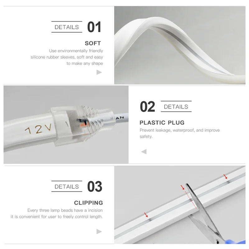 ABJT-Sensor LED Cabinet Kitchen Light Automatic Switch Waterproof Closet Cabinet DIY Light Strip 5M -EU Plug Easy Install Easy T
ABJT-Sensor LED Cabinet Kitchen Light Automatic Switch Waterproof Closet Cabinet DIY Light Strip 5M -EU Plug Easy Install Easy T