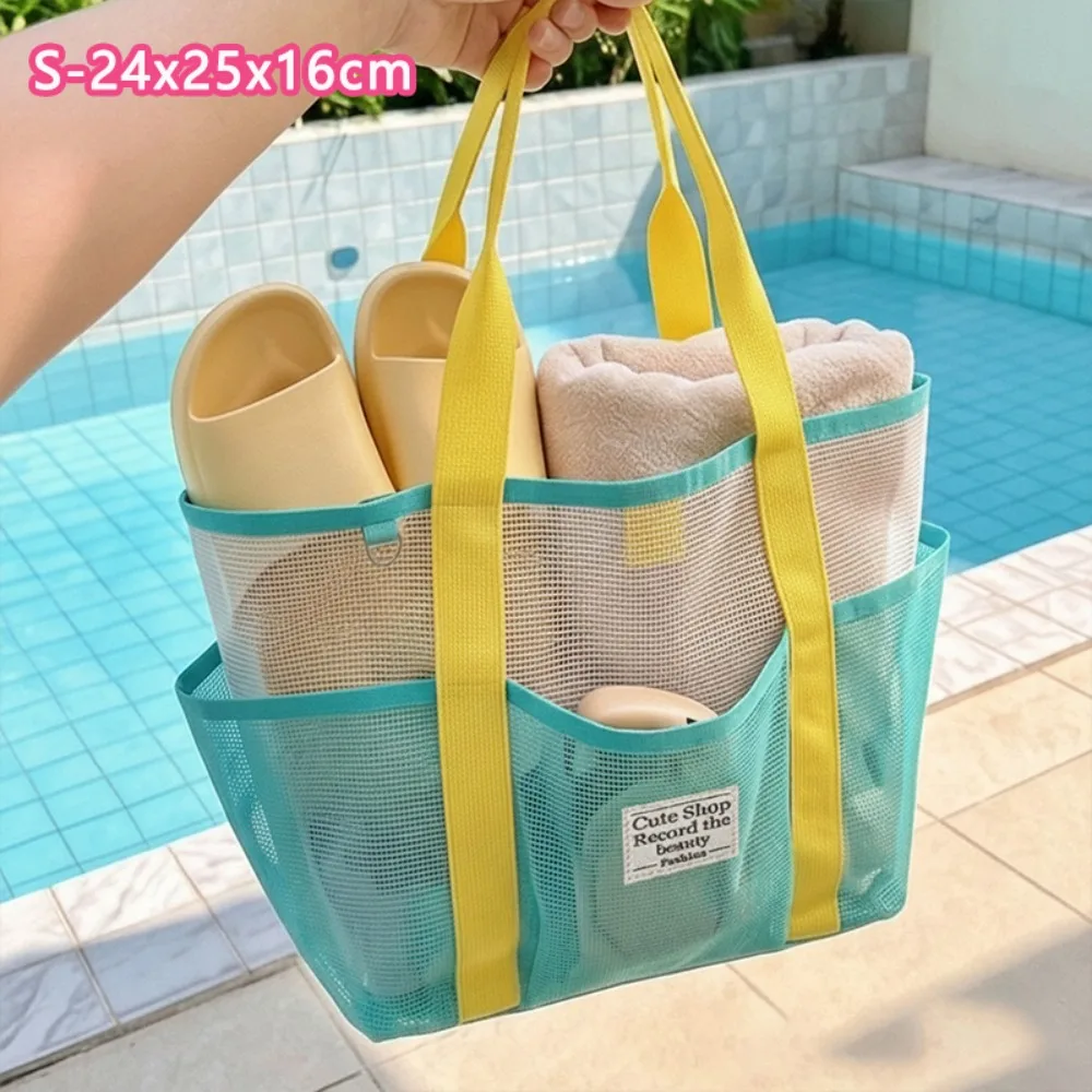 Cute Multi-pockets Mesh Tote Bag Large Capacity Portable Swim Bag Handheld Beach Bag Summer
Cute Multi-pockets Mesh Tote Bag Large Capacity Portable Swim Bag Handheld Beach Bag Summer