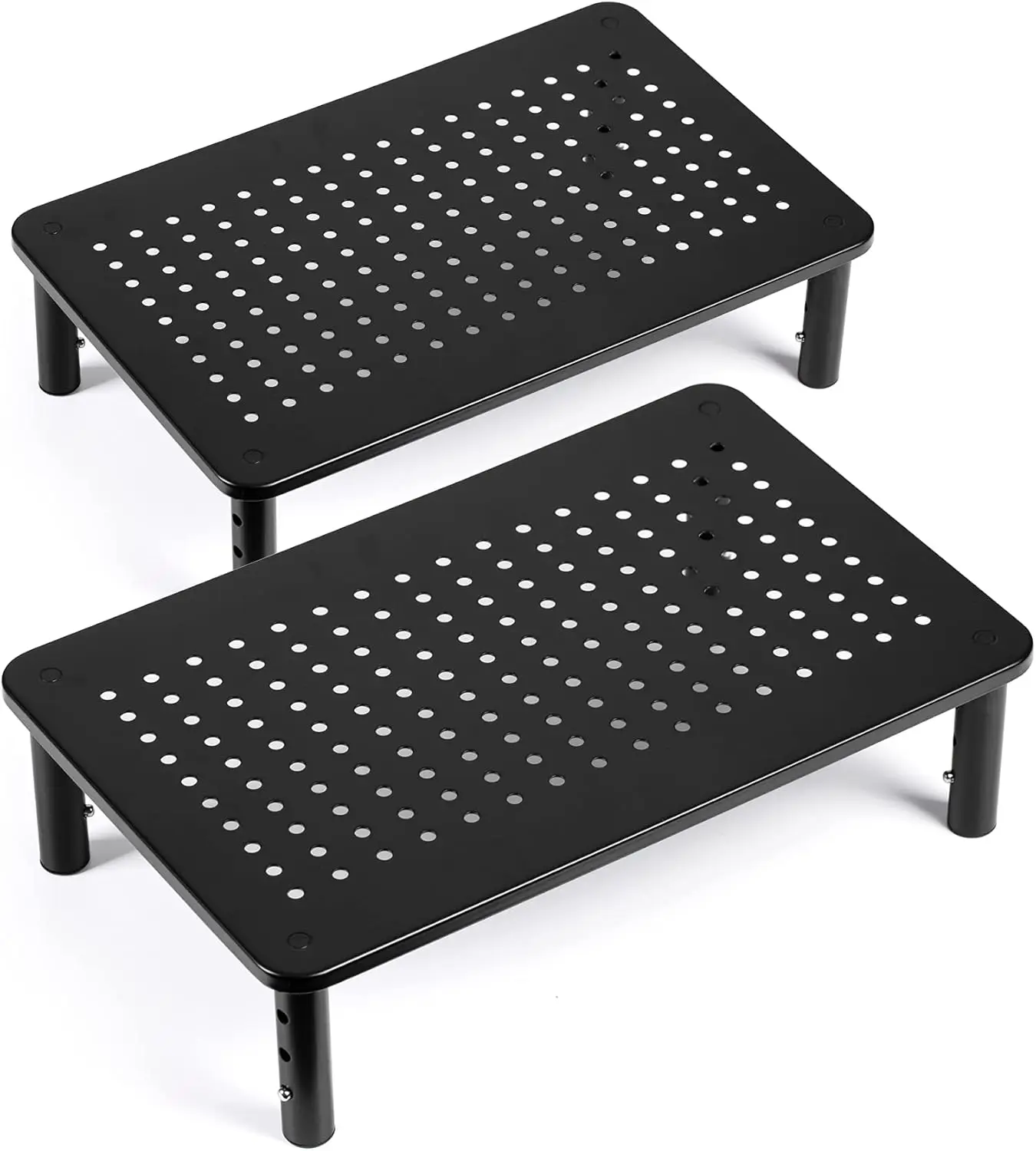 Monitor Riser Desktop Stand with 3 Height Adjustable Sturdy Metal Shelf for Laptop Printer iMac, 2 Pack
Monitor Riser Desktop Stand with 3 Height Adjustable Sturdy Metal Shelf for Laptop Printer iMac, 2 Pack