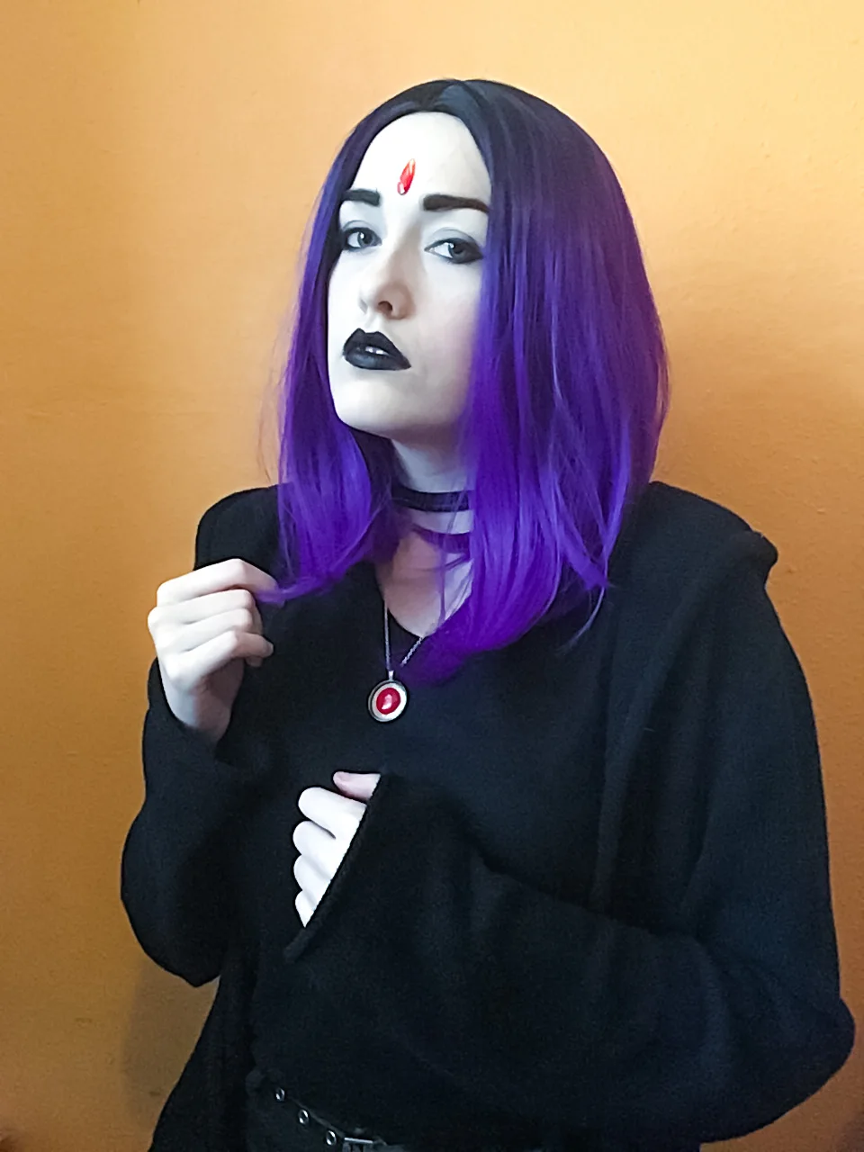 Women's Raven Superhero Black Purple Short Bob Straight Wig Synthetic Hair Cosplay Wig for Halloween Costume Party
Women's Raven Superhero Black Purple Short Bob Straight Wig Synthetic Hair Cosplay Wig for Halloween Costume Party