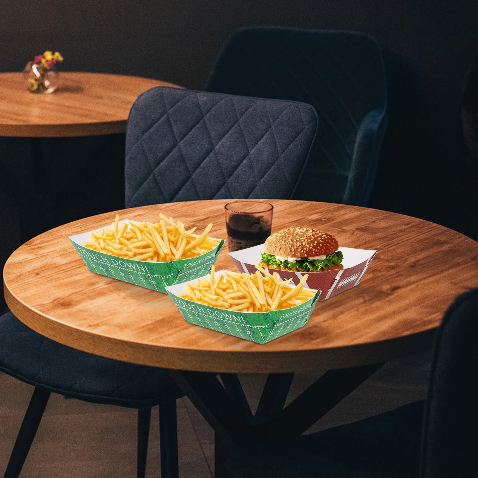 20pcs Hot Dog Boats Football Themed Serving Trays Waterproof Oilproof For Snack Food Party Supplies Birthday Decorations 
20pcs Hot Dog Boats Football Themed Serving Trays Waterproof Oilproof For Snack Food Party Supplies Birthday Decorations