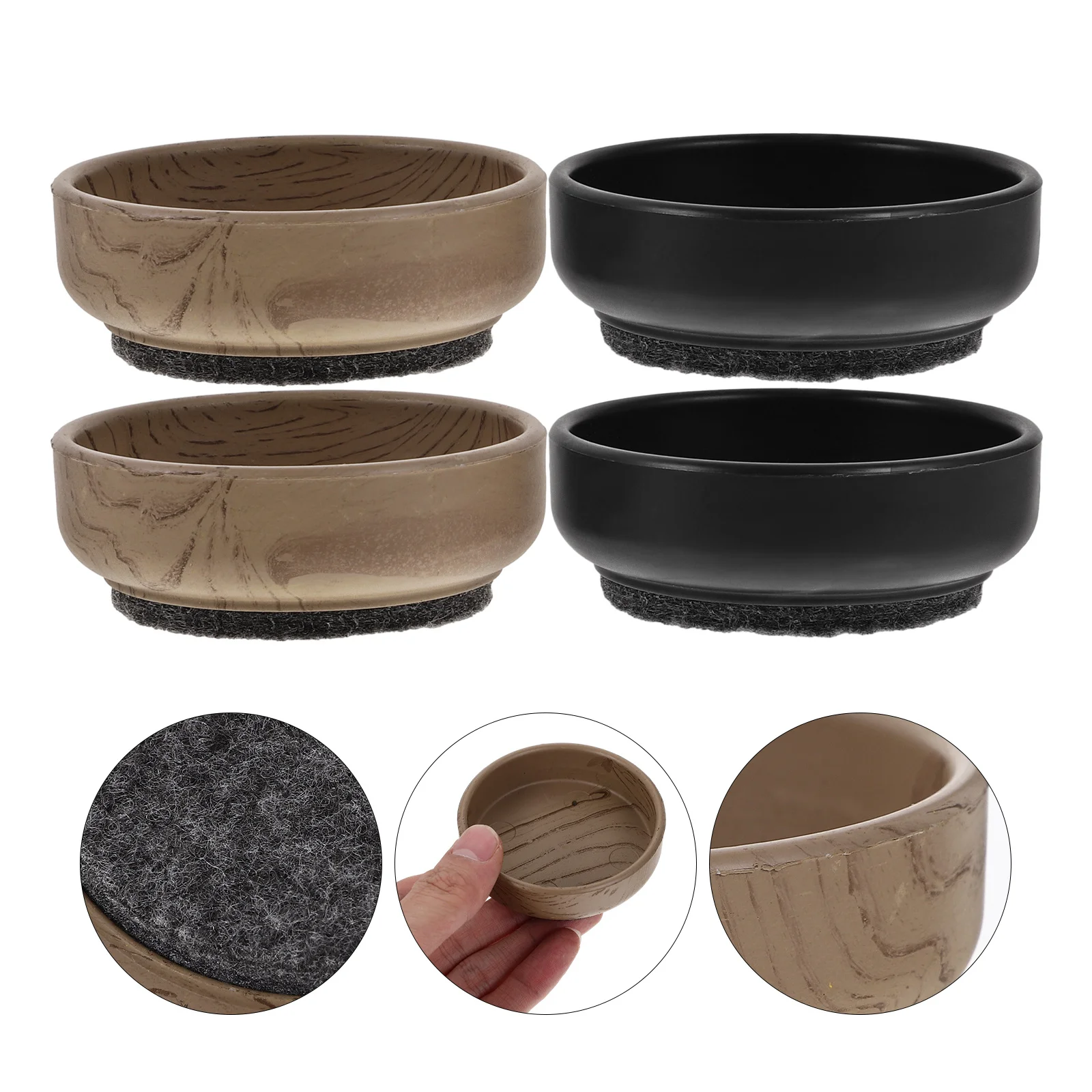 4Pcs Wood Pattern Furniture Pads Wear Resistant Anti-Slip Shock Absorption Coasters for Chair Table Legs Floor Protection
4Pcs Wood Pattern Furniture Pads Wear Resistant Anti-Slip Shock Absorption Coasters for Chair Table Legs Floor Protection