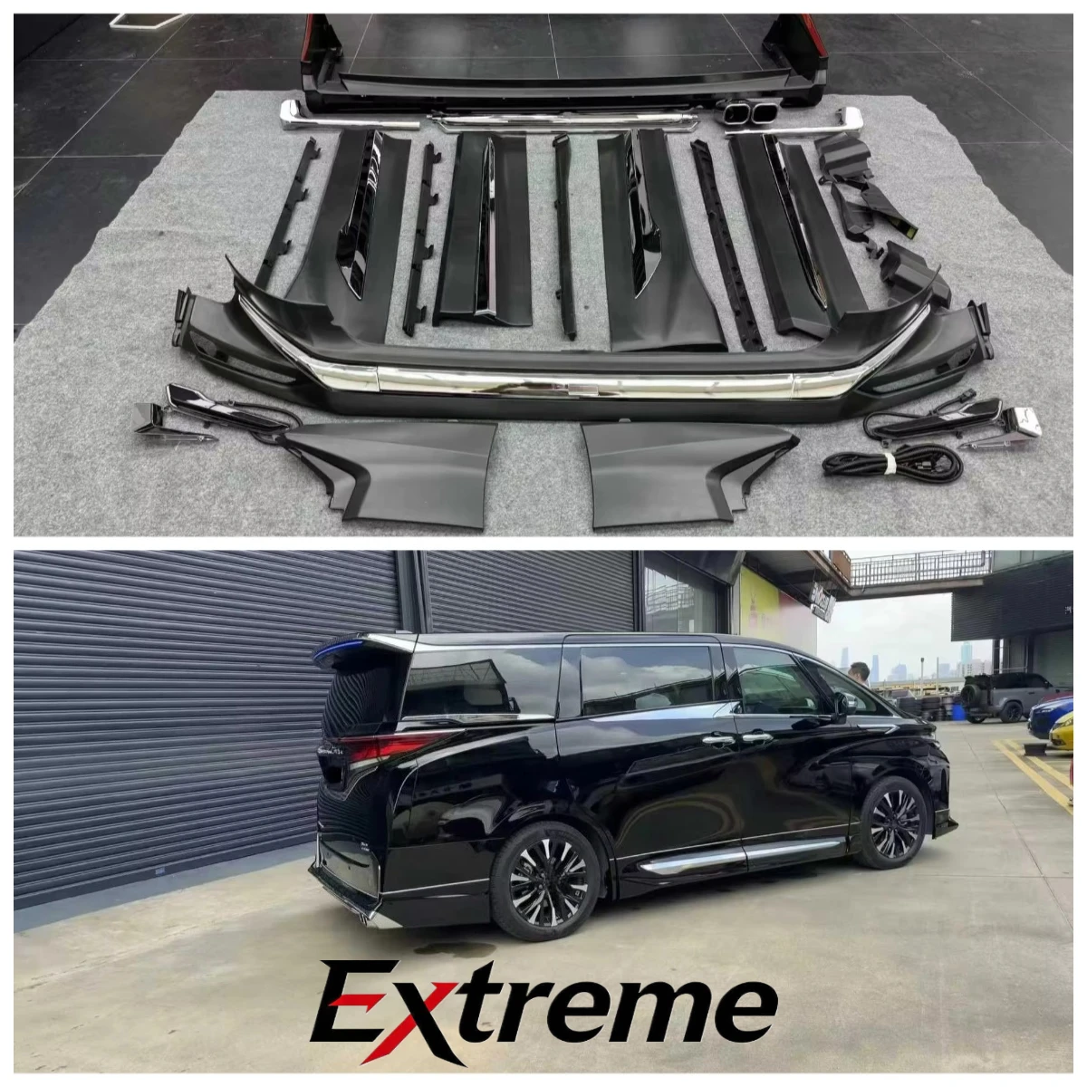 Car Body Kit for Vellfire 40 Series Modelista Model Small Kit Include Tail Tube of Front Lip and Rear Lip Skirt
Car Body Kit for Vellfire 40 Series Modelista Model Small Kit Include Tail Tube of Front Lip and Rear Lip Skirt