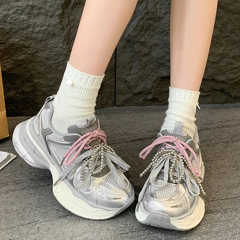 Shoes Female 2025 New Mesh Women's Vulcanize Shoes Outdoor Breathable Women Sneakers Platform Daily Lace Up Ladies Casual Shoes
Shoes Female 2025 New Mesh Women's Vulcanize Shoes Outdoor Breathable Women Sneakers Platform Daily Lace Up Ladies Casual Shoes