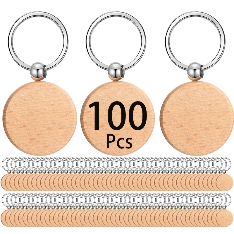 100Pcs Blank Round Natural Wooden Key Chain DIY Wood Tags Accessories Keyring Party Handmade Gifts Supplies
100Pcs Blank Round Natural Wooden Key Chain DIY Wood Tags Accessories Keyring Party Handmade Gifts Supplies