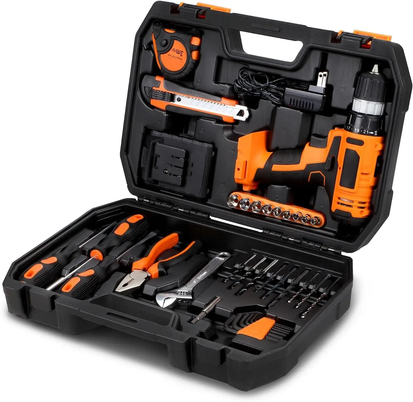 46 Pcs Cordless Drill Portable Hand Repair Kit 12V 1300mAh Lithium Power Tool Kit Set for DIY Household Office Warehouse With Ch
46 Pcs Cordless Drill Portable Hand Repair Kit 12V 1300mAh Lithium Power Tool Kit Set for DIY Household Office Warehouse With Ch
