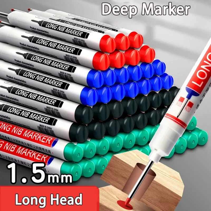 12PCS Long Head Markers, 30MM Deep Hole Marker Pen, Red Black Blue Green White Ink Oil Markers Pens, Multi-Purpose Marker Pens
12PCS Long Head Markers, 30MM Deep Hole Marker Pen, Red Black Blue Green White Ink Oil Markers Pens, Multi-Purpose Marker Pens