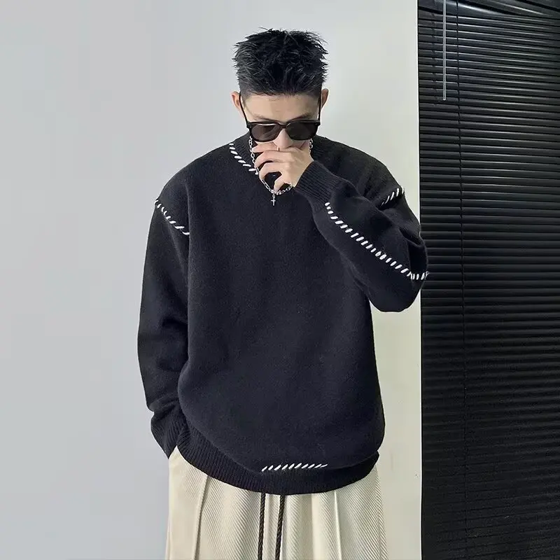 Men's Casual Knitted Sweater round Ne Warmth Inner Wear Faionable American Sle Korean Version Fall Winter ential
Men's Casual Knitted Sweater round Ne Warmth Inner Wear Faionable American Sle Korean Version Fall Winter ential