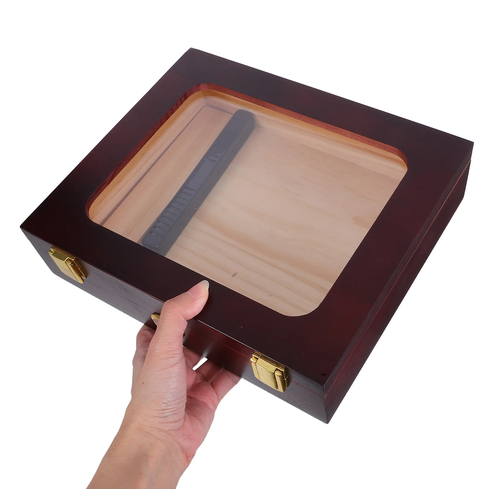 Glass Top Cigar Storage Box With Hygrometer Humidifier Wooden Desktop Humidor Case For Cigar Preservation Airtight Moisturizing
Glass Top Cigar Storage Box With Hygrometer Humidifier Wooden Desktop Humidor Case For Cigar Preservation Airtight Moisturizing
