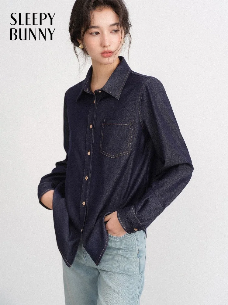 Women Spring Denim Blouse Look Contrast Stitching Retro Layered Top Casual Straight Shoulder Lady Shirt Daily Fashion Soft Comfy
Women Spring Denim Blouse Look Contrast Stitching Retro Layered Top Casual Straight Shoulder Lady Shirt Daily Fashion Soft Comfy