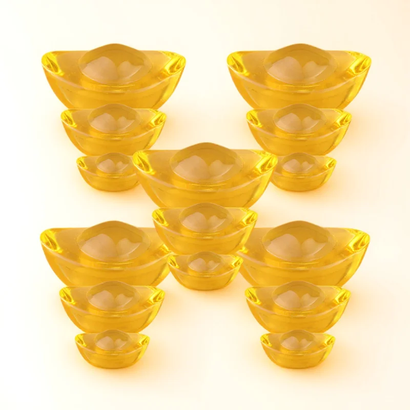 30Pcs Yuanbao Ornament Golden Tone Ingot Decor for Desktop Home Office Attracting Wealth Compact Creative Craft Scene
30Pcs Yuanbao Ornament Golden Tone Ingot Decor for Desktop Home Office Attracting Wealth Compact Creative Craft Scene