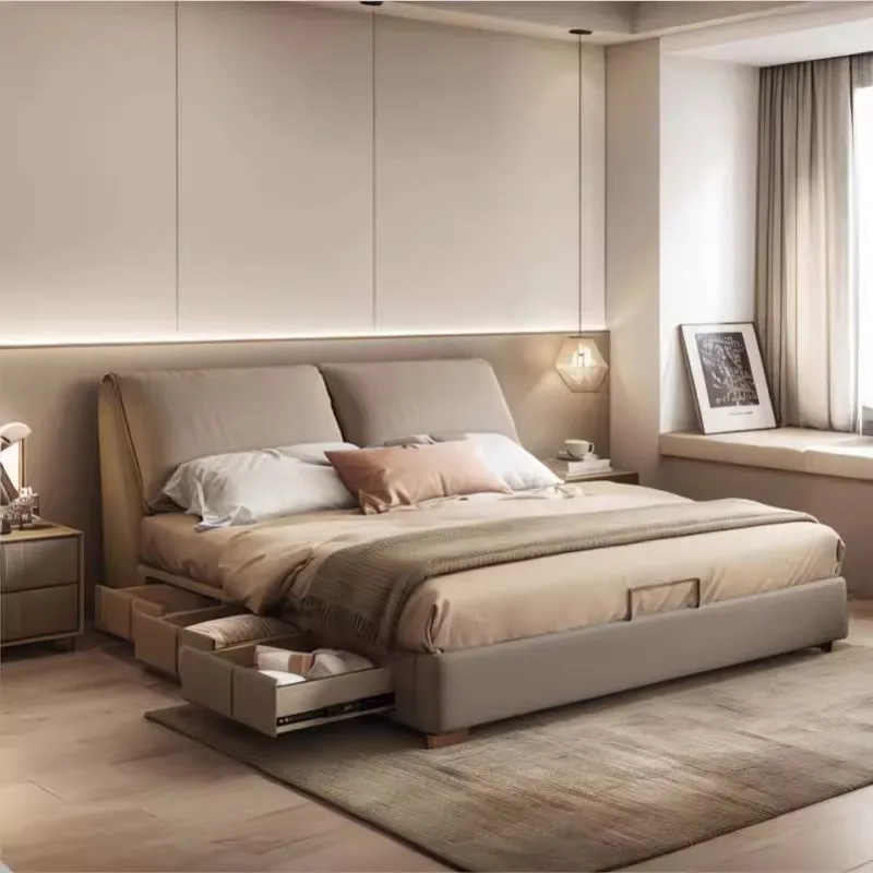 Bedroom Safe Bed Wooden Floor Double Comfortable Sleeping Large Size Soft Bed Fashion Interior Muebles Ornaments Home Decor
Bedroom Safe Bed Wooden Floor Double Comfortable Sleeping Large Size Soft Bed Fashion Interior Muebles Ornaments Home Decor