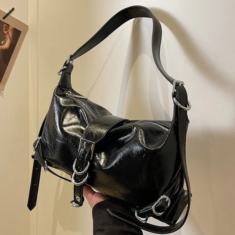 Винтажная сумка-бродяга, мотоциклетные сумки, женские сумки, однотонные портативные сумки для подмышек, мягкие кожаные женские сумки на плечо
Винтажная сумка-бродяга, мотоциклетные сумки, женские сумки, однотонные портативные сумки для подмышек, мягкие кожаные женские сумки на плечо