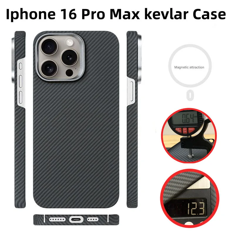 For iphone 16 pro max kevlar case Compatible magsafe Thin & Light Case antishock solid male Carbon Aramid Fiber premium
For iphone 16 pro max kevlar case Compatible magsafe Thin & Light Case antishock solid male Carbon Aramid Fiber premium
