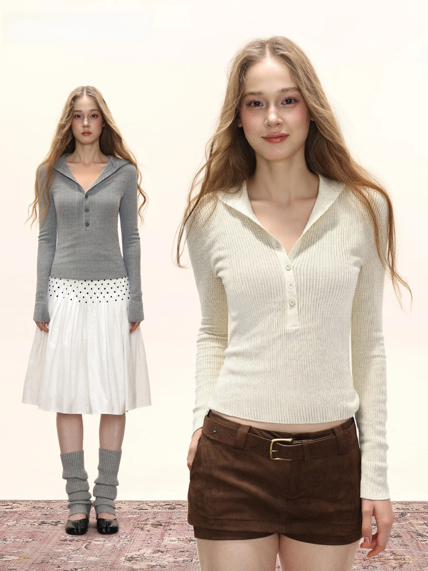 White Hooded Knitwear Casual Henry Collar Women's Autumn Winter Slim Fit Base irt Inner Wear Soft Medium Thi Long Sve
White Hooded Knitwear Casual Henry Collar Women's Autumn Winter Slim Fit Base irt Inner Wear Soft Medium Thi Long Sve