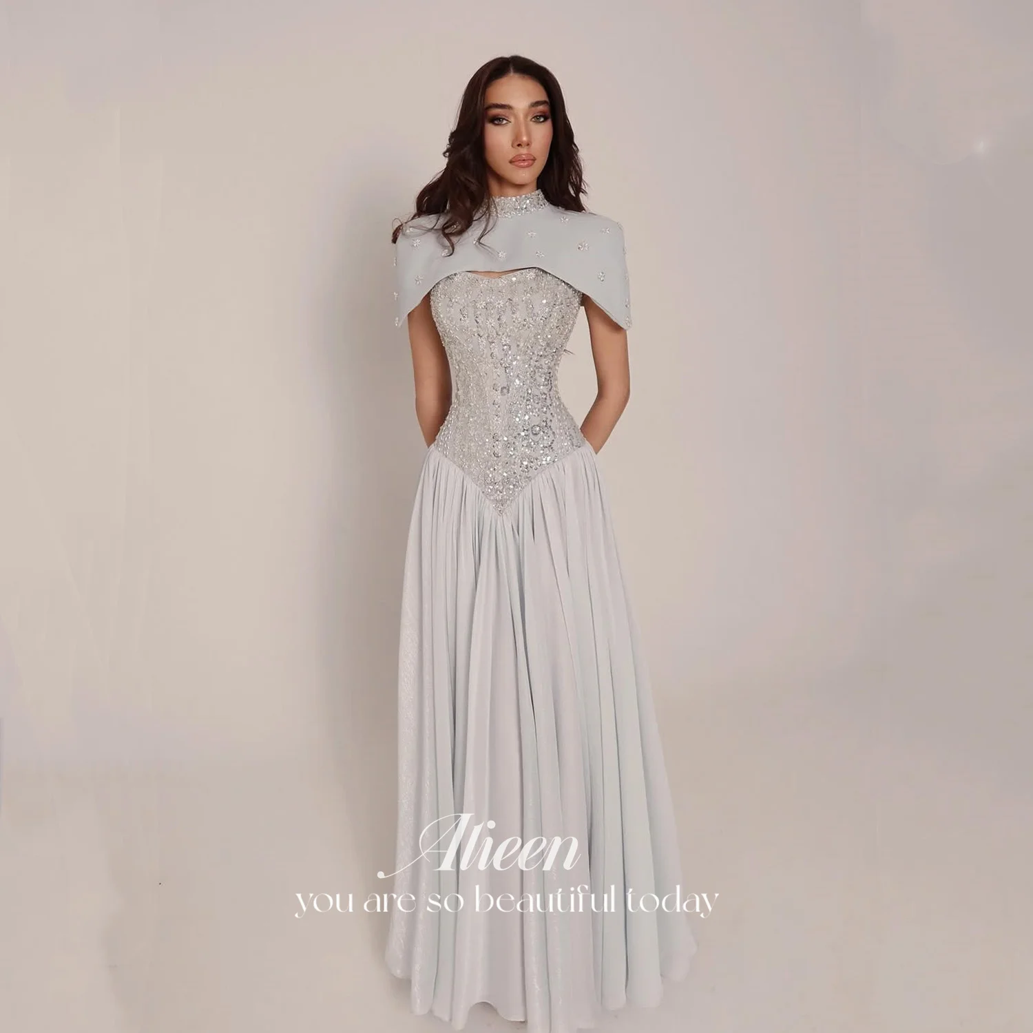 Aileen Women Evening Dress A-line Shawl Luxurious Women's Evening Dresses Brands Gray Customized Sweetheart Elegant Party Prom
Aileen Women Evening Dress A-line Shawl Luxurious Women's Evening Dresses Brands Gray Customized Sweetheart Elegant Party Prom