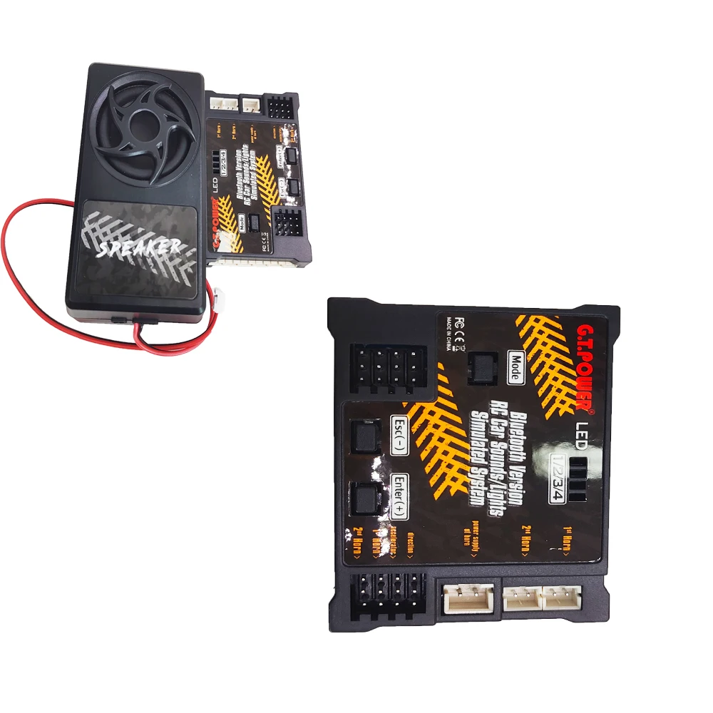 GT Power Bluetooth Version RC Car Truck Engine Sounds/ Lights Simulated System Built in power amplifier 58 Types of sound effect
GT Power Bluetooth Version RC Car Truck Engine Sounds/ Lights Simulated System Built in power amplifier 58 Types of sound effect