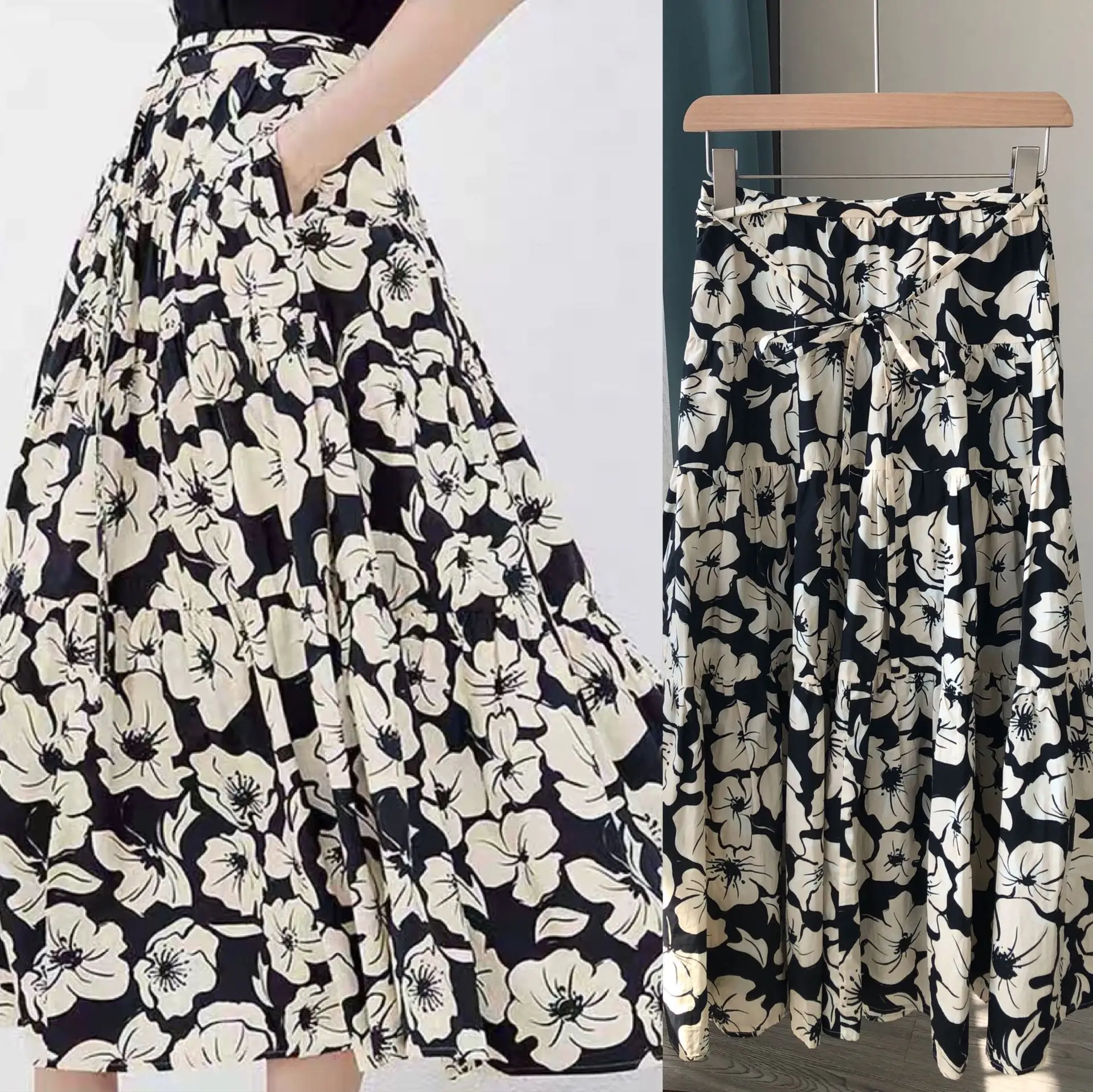 · Юбка с принтом, простая и элегантная юбка А-образной формы с литературным принтом и большим подолом. Длинные хлопковые штабели 60S
· Юбка с принтом, простая и элегантная юбка А-образной формы с литературным принтом и большим подолом. Длинные хлопковые штабели 60S