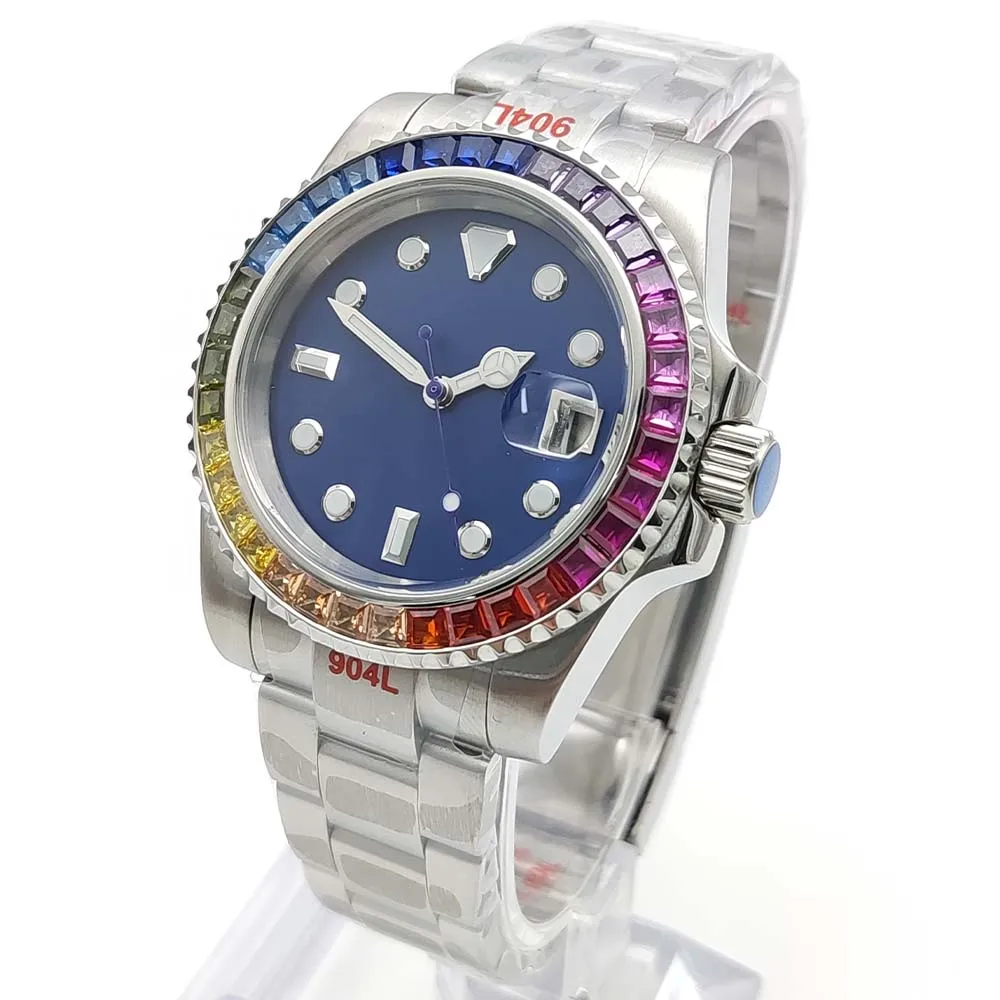 Brand New 40MM Diamonds Case Sapphire Glass Diving Automatic Men's Watch Luminous NH35 Movement Waterproof Mechanical Watch
Brand New 40MM Diamonds Case Sapphire Glass Diving Automatic Men's Watch Luminous NH35 Movement Waterproof Mechanical Watch