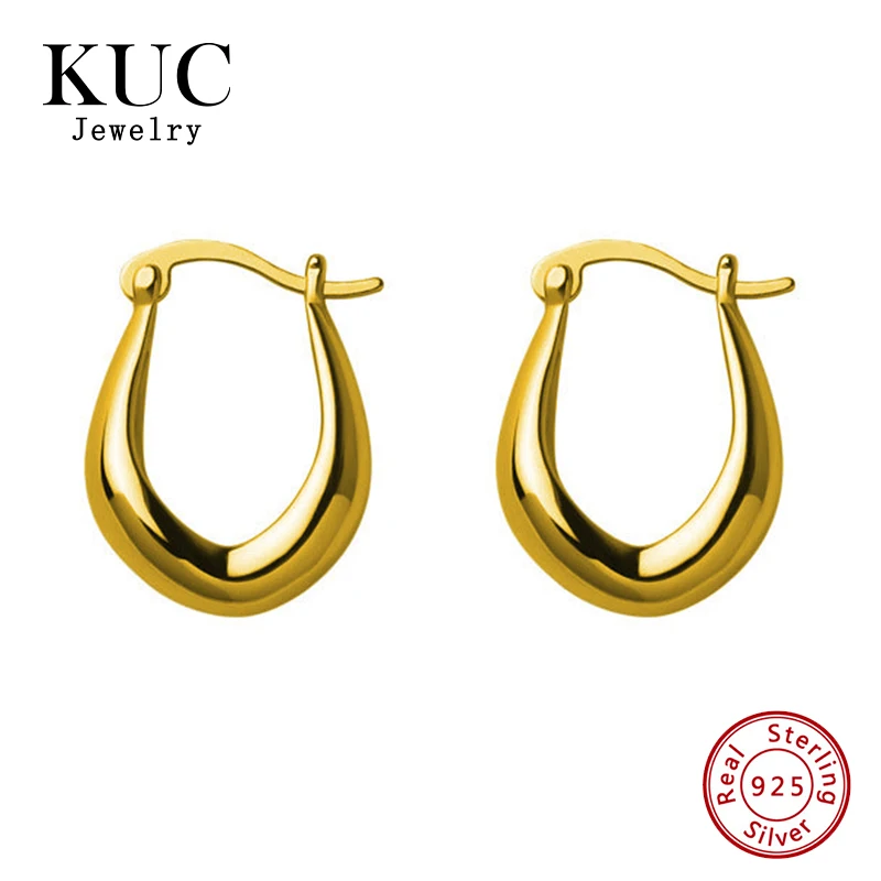 Fashion Jewelry Minimalist 18k Gold Plated 925 Sterling Silver Smooth and shiny Thick Hoop Earrings for Women
Fashion Jewelry Minimalist 18k Gold Plated 925 Sterling Silver Smooth and shiny Thick Hoop Earrings for Women
