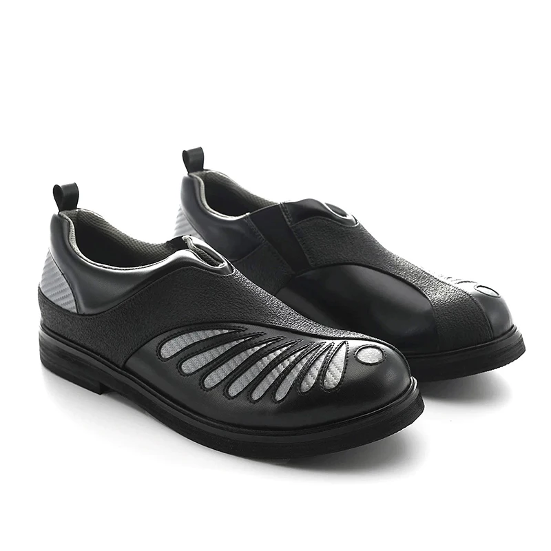 Men's slip in casual leather shoes with multi piece splicing design, street trendy style, work commuting shoes
Men's slip in casual leather shoes with multi piece splicing design, street trendy style, work commuting shoes