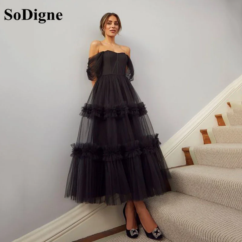 SoDigne Black Prom Dresses For Women Party Wedding 2023 Off The Shoulder Tiered Evening Ankle Length Graduation Party dress
SoDigne Black Prom Dresses For Women Party Wedding 2023 Off The Shoulder Tiered Evening Ankle Length Graduation Party dress