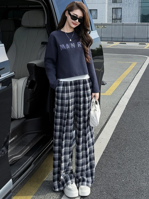 Fashionable Long Sleeve T-Shirt And Wide Leg Pants Women's Spring Set Anti-Aging Casual Wear Comfortable High Waist Pants
Fashionable Long Sleeve T-Shirt And Wide Leg Pants Women's Spring Set Anti-Aging Casual Wear Comfortable High Waist Pants