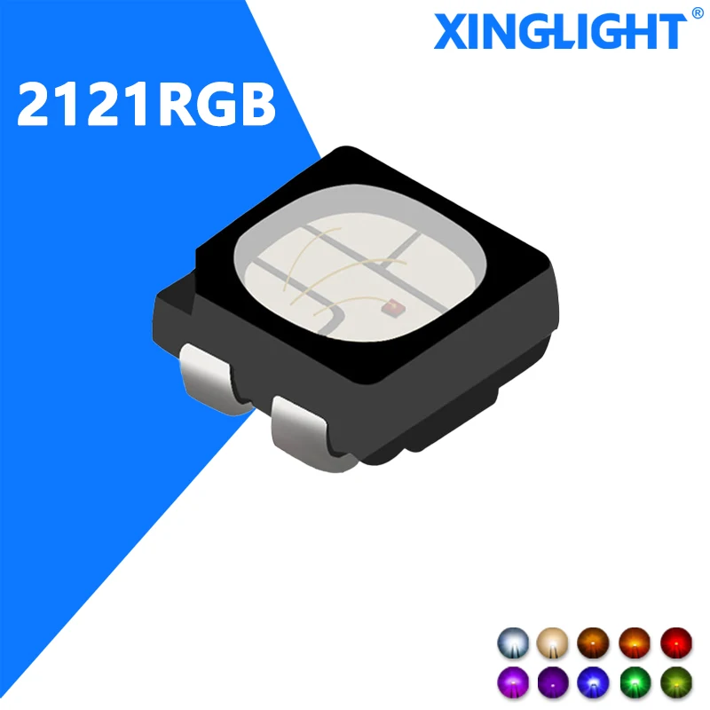 100 шт. 2121 RGB 0,2 Вт 2,1*2,1*1,0 мм XL-2121RGB-H цветной красный зеленый синий светодиод
100 шт. 2121 RGB 0,2 Вт 2,1*2,1*1,0 мм XL-2121RGB-H цветной красный зеленый синий светодиод