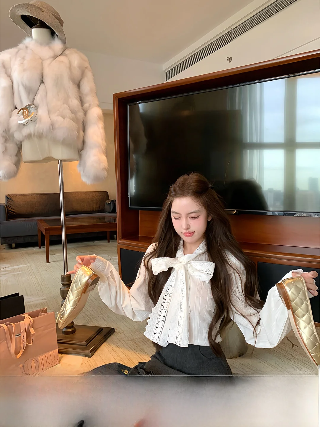 White Long Sve Women's irt Knot Waist Cinched Base Layer Top French Sle Straight Cut Lantern Sve Breathable
White Long Sve Women's irt Knot Waist Cinched Base Layer Top French Sle Straight Cut Lantern Sve Breathable