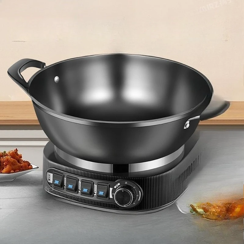 Cast iron non-stick pan Electric wok Uncoated household cooking integrated cooking pan Electric heating
Cast iron non-stick pan Electric wok Uncoated household cooking integrated cooking pan Electric heating