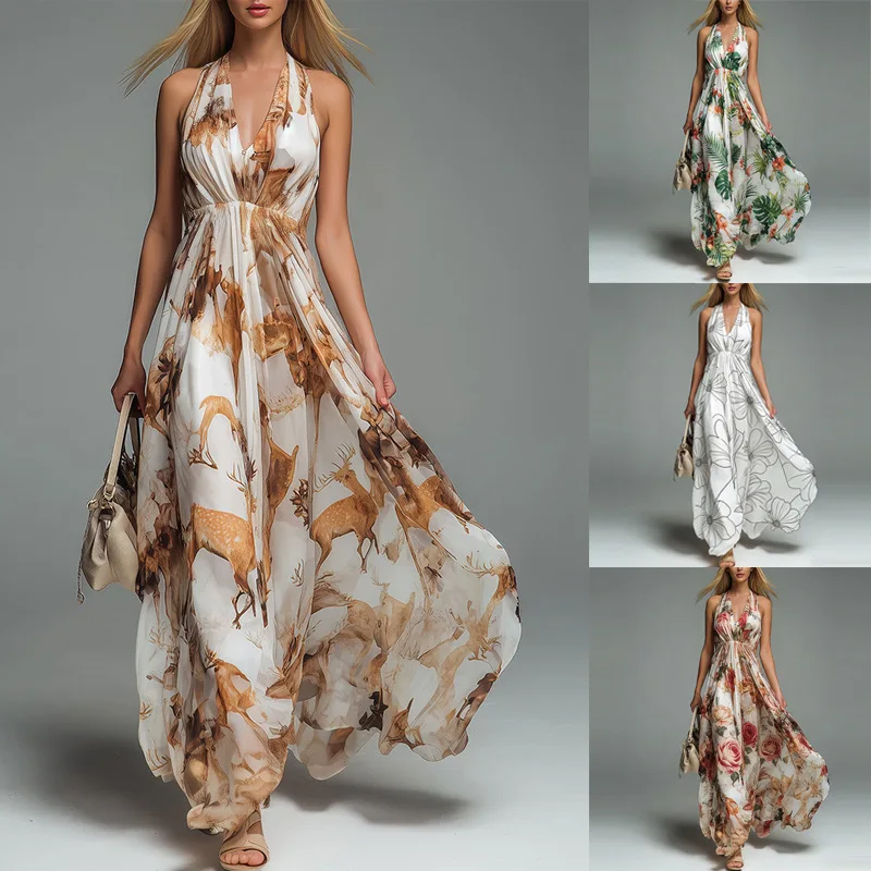 2026 cross-border new women's clothing European and American V-neck neck printed casual dress
2026 cross-border new women's clothing European and American V-neck neck printed casual dress