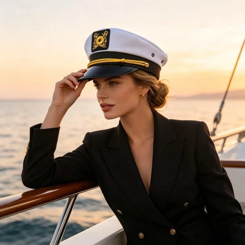 Sailor Captain Navy Hat Flat Top Design for Christmas Halloween Holiday Beach Sun Protection Adjustable Hat
Sailor Captain Navy Hat Flat Top Design for Christmas Halloween Holiday Beach Sun Protection Adjustable Hat