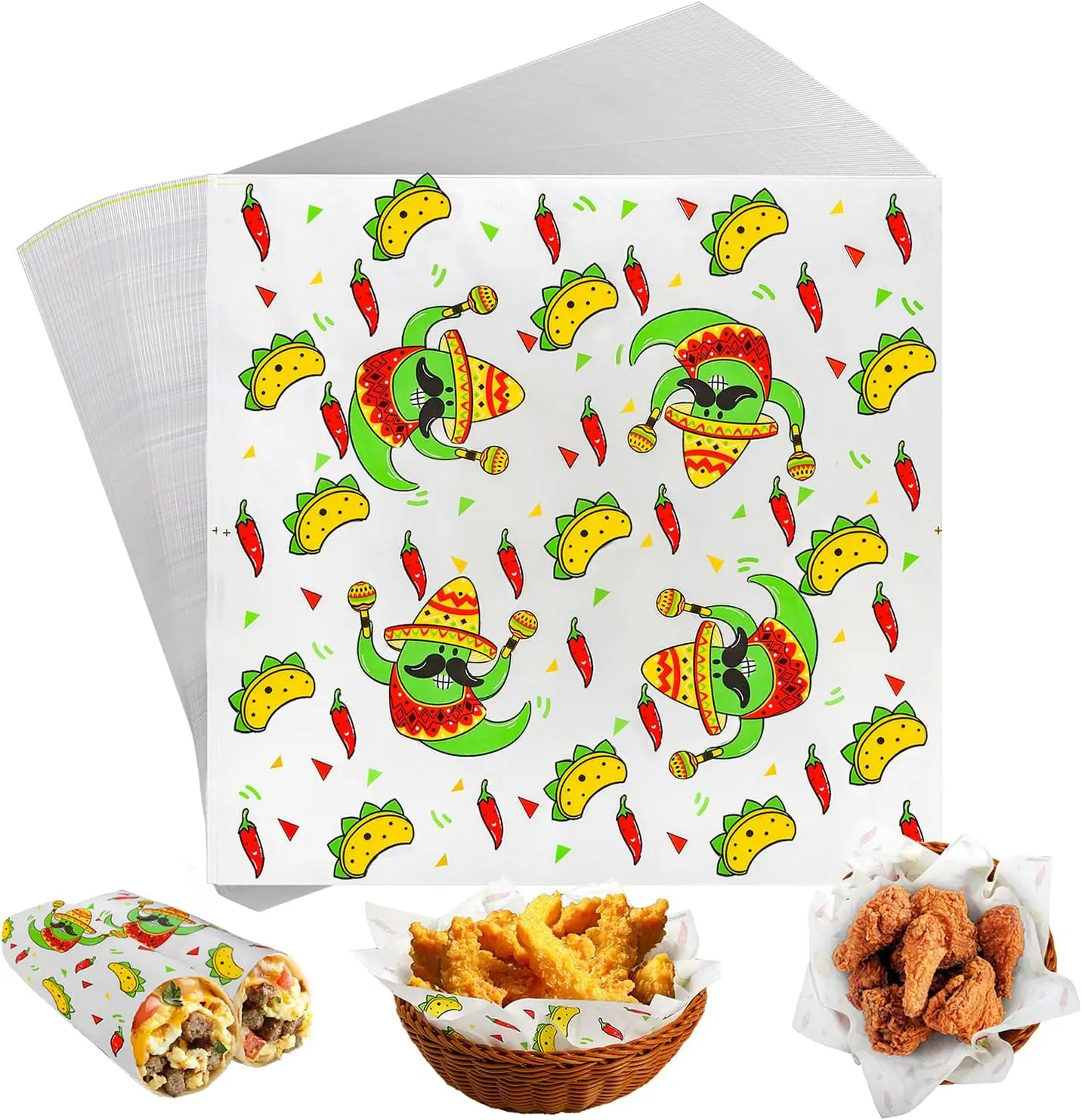 1000 штук, 12x12 дюймов, вощеные листы бумаги для деликатесов, бумага для упаковки сэндвичей, вощеная бумага, вкладыши для корзин с едой, мексиканский дизайн
1000 штук, 12x12 дюймов, вощеные листы бумаги для деликатесов, бумага для упаковки сэндвичей, вощеная бумага, вкладыши для корзин с едой, мексиканский дизайн