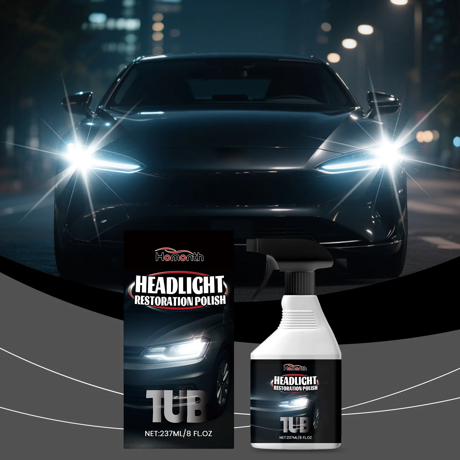 Car Headlight Care Spray - Cleans Lens Surfaces, Boosts Light Transmission, Forms Protective Film & Prevents Headlight Aging
Car Headlight Care Spray - Cleans Lens Surfaces, Boosts Light Transmission, Forms Protective Film & Prevents Headlight Aging