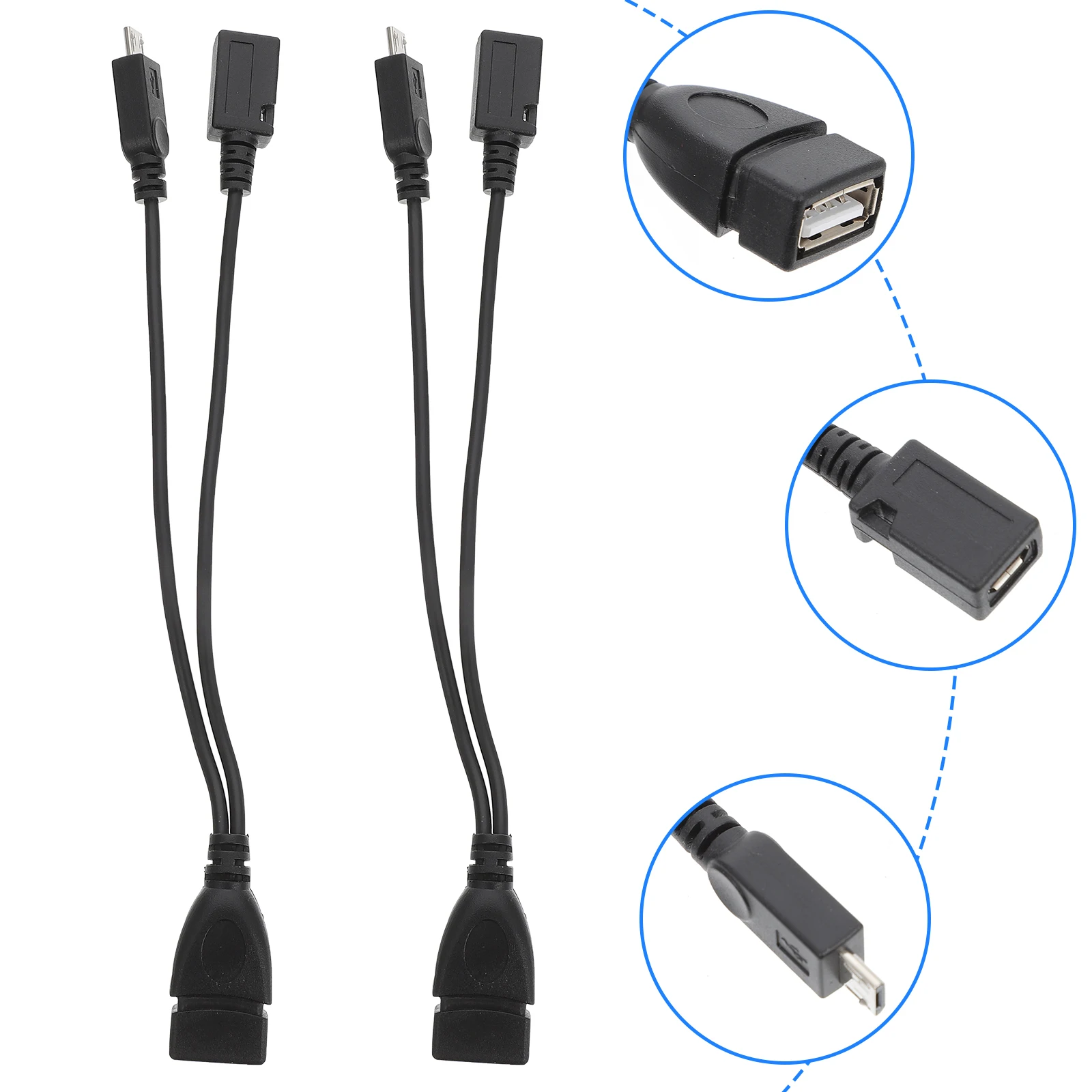 Micro USB to USB Adapter OTG Cable for Phone Tablet Supports Keyboard Mouse Card Reader U Disk FAT32 Data Cable Plastic
Micro USB to USB Adapter OTG Cable for Phone Tablet Supports Keyboard Mouse Card Reader U Disk FAT32 Data Cable Plastic