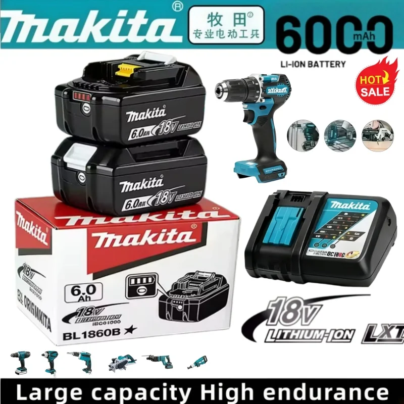 Original Core Makita 18V 6.0Ah Lithium Battery Strong Power Output Battery for Electric Wrench Drill Grinder Tools
Original Core Makita 18V 6.0Ah Lithium Battery Strong Power Output Battery for Electric Wrench Drill Grinder Tools