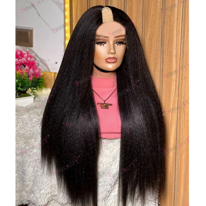 Natural Black Yaki Straight Indian Human Hair Glueless Opening U Part Wgs for Black Women Easy Wear Adjustable 1X4 V Shaped Wigs
Natural Black Yaki Straight Indian Human Hair Glueless Opening U Part Wgs for Black Women Easy Wear Adjustable 1X4 V Shaped Wigs