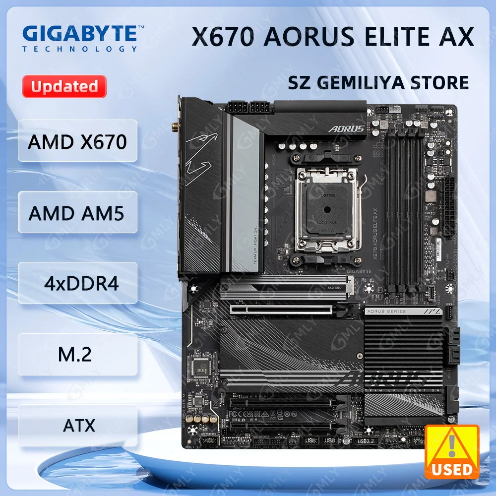 Gigabyte X670 AORUS ELITE AX Motherboard AMD X670 AM5 DDR5 192GB Wi-Fi 6E support Ryzen 9 7900 8500 7400 7600 7700 cpu
Gigabyte X670 AORUS ELITE AX Motherboard AMD X670 AM5 DDR5 192GB Wi-Fi 6E support Ryzen 9 7900 8500 7400 7600 7700 cpu