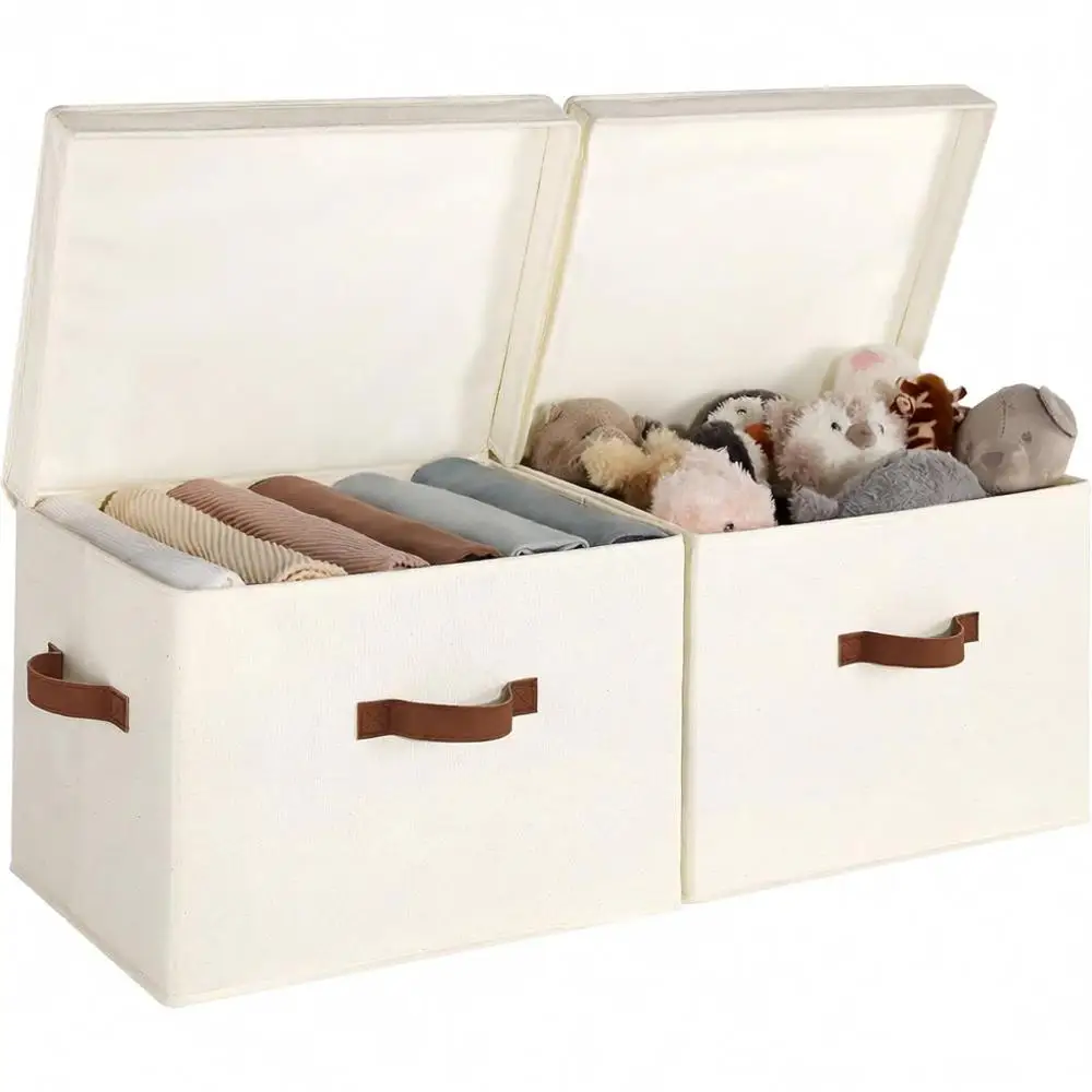 Набор из 2-х больших штабелируемых контейнеров для хранения цвета слоновой кости с крышками, декоративные органайзеры для шкафа
Набор из 2-х больших штабелируемых контейнеров для хранения цвета слоновой кости с крышками, декоративные органайзеры для шкафа