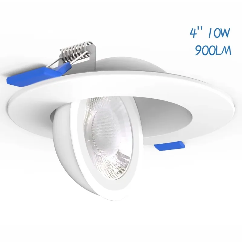 Floating Gimbal 4-inch Downlight 5CCT 10W 900LM mm Recessed Spotlight Rotary Light with Junction Box ETL
Floating Gimbal 4-inch Downlight 5CCT 10W 900LM mm Recessed Spotlight Rotary Light with Junction Box ETL