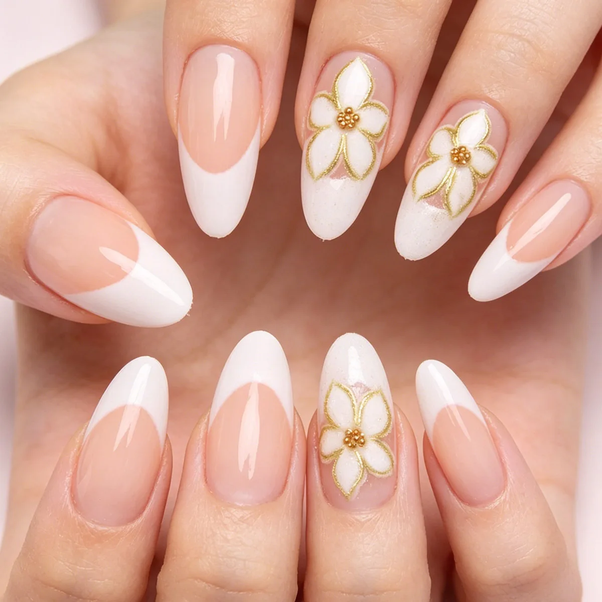 French 3D Flower Press On Nails Almond Press on Nails Full Cover Carved Flower 3D French Fake Nails Artificial Wearable Tips
French 3D Flower Press On Nails Almond Press on Nails Full Cover Carved Flower 3D French Fake Nails Artificial Wearable Tips
