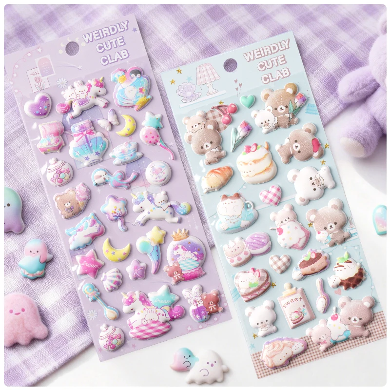4 pcs Kawaii Club Bear Unicorn 3D Puffy Stickers Scrapbooking Diy Journal Stationery Sticker Cute Deco School Supplies Gift
4 pcs Kawaii Club Bear Unicorn 3D Puffy Stickers Scrapbooking Diy Journal Stationery Sticker Cute Deco School Supplies Gift