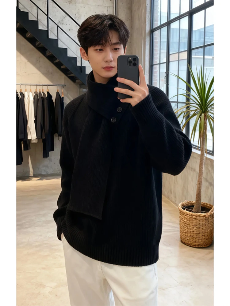 Мужской вязаный свитер с высоким воротником, корейский Sle, зимний теплый шарф, удобный свободный крой, длинный S...
Мужской вязаный свитер с высоким воротником, корейский Sle, зимний теплый шарф, удобный свободный крой, длинный S...