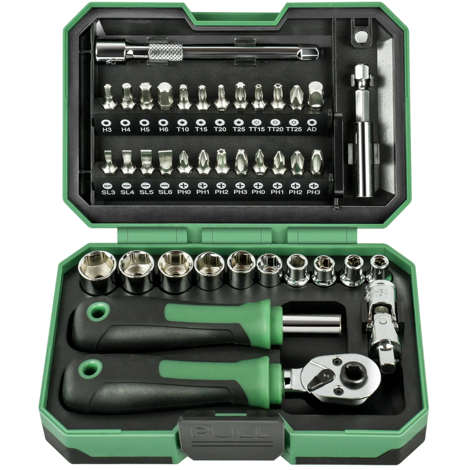 39PCS Ratcheting Wrench Set, Metric Shallow Mini Socket Set with Ratchet (4-13mm), 1/4“ Mini Ratchet Screwdrivers Set Magnetic
39PCS Ratcheting Wrench Set, Metric Shallow Mini Socket Set with Ratchet (4-13mm), 1/4“ Mini Ratchet Screwdrivers Set Magnetic