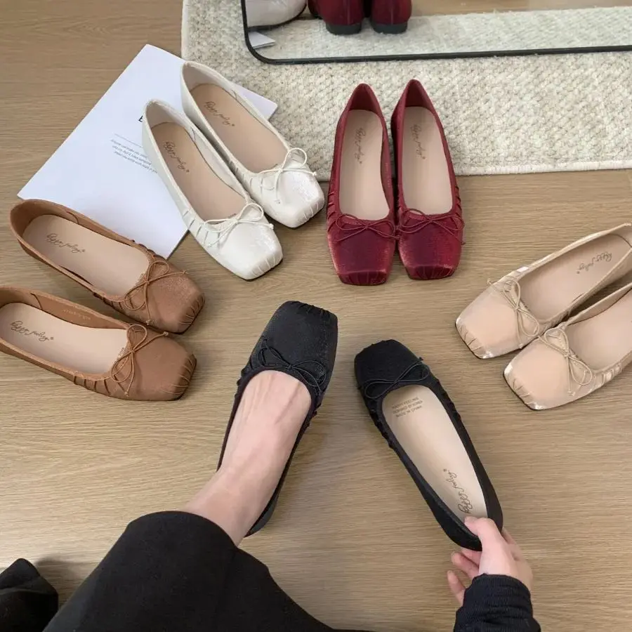 Bailamos New Elegant Women Flats Comfortable Ballet Shoes Woman Classic Round Toe Bowtie Ballerina Flats Ladies Soft Loafers Muj
Bailamos New Elegant Women Flats Comfortable Ballet Shoes Woman Classic Round Toe Bowtie Ballerina Flats Ladies Soft Loafers Muj