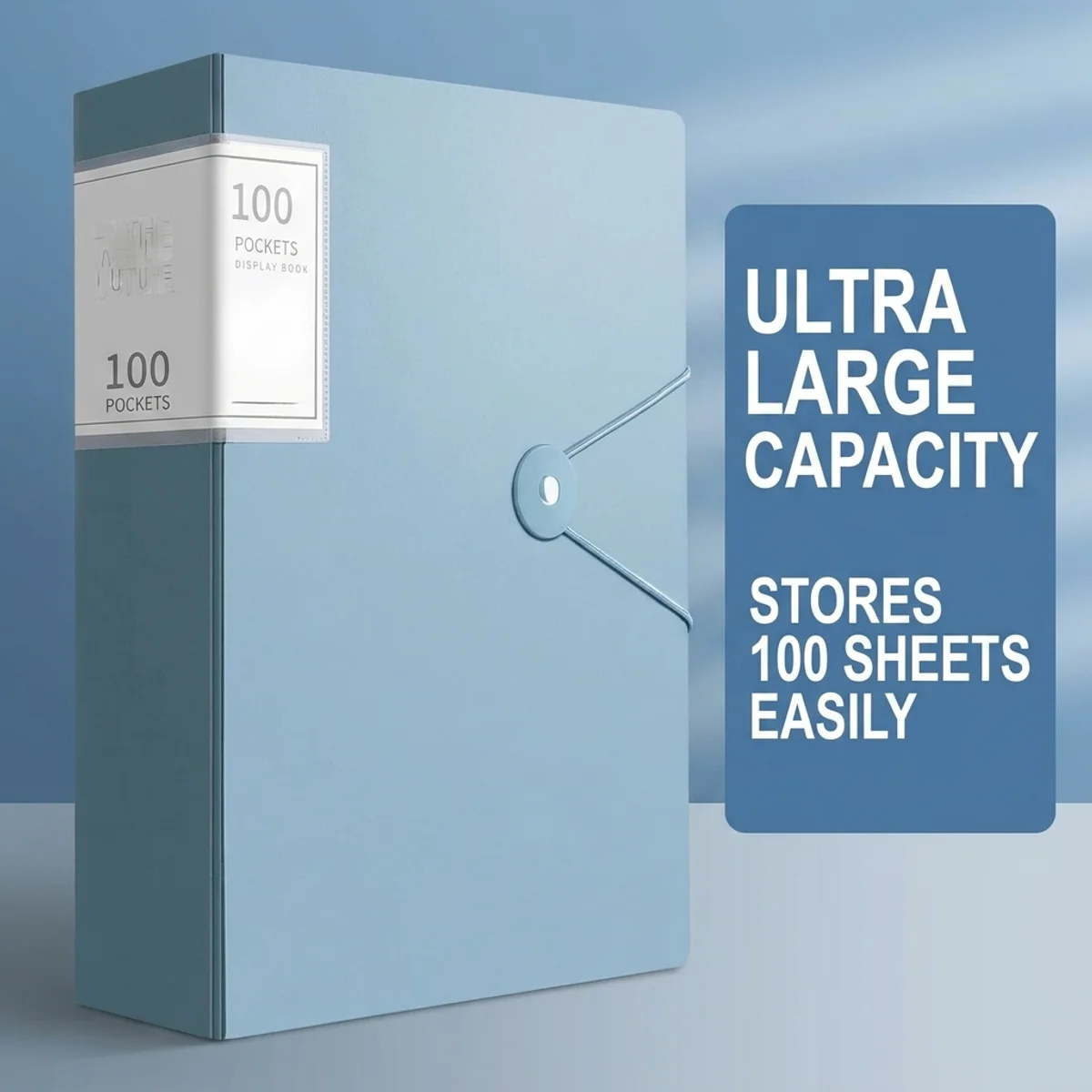 Blue Display Book, Waterproof PP Pocket Folder, Secure Closure, Easy Classification, Professional for Office
Blue Display Book, Waterproof PP Pocket Folder, Secure Closure, Easy Classification, Professional for Office