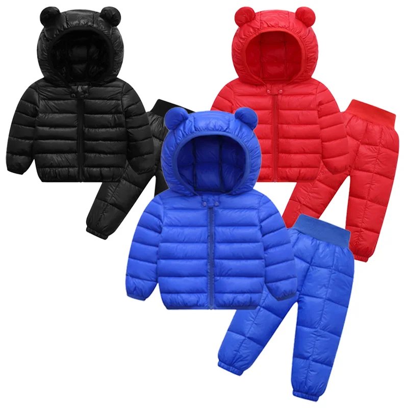 0-5 Y Autumn Winter Children Clothing Set Baby Boys Girls Cotton Hooded Down Jacket + Pants 2Pcs For Kids Snowsuit Warm Costume
0-5 Y Autumn Winter Children Clothing Set Baby Boys Girls Cotton Hooded Down Jacket + Pants 2Pcs For Kids Snowsuit Warm Costume
