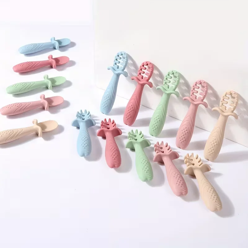 3-Piece Soft Silicone Feeding Set - Food-Grade Spoon and Fork - Safe and Durable Cutlery with Textured Handles
3-Piece Soft Silicone Feeding Set - Food-Grade Spoon and Fork - Safe and Durable Cutlery with Textured Handles