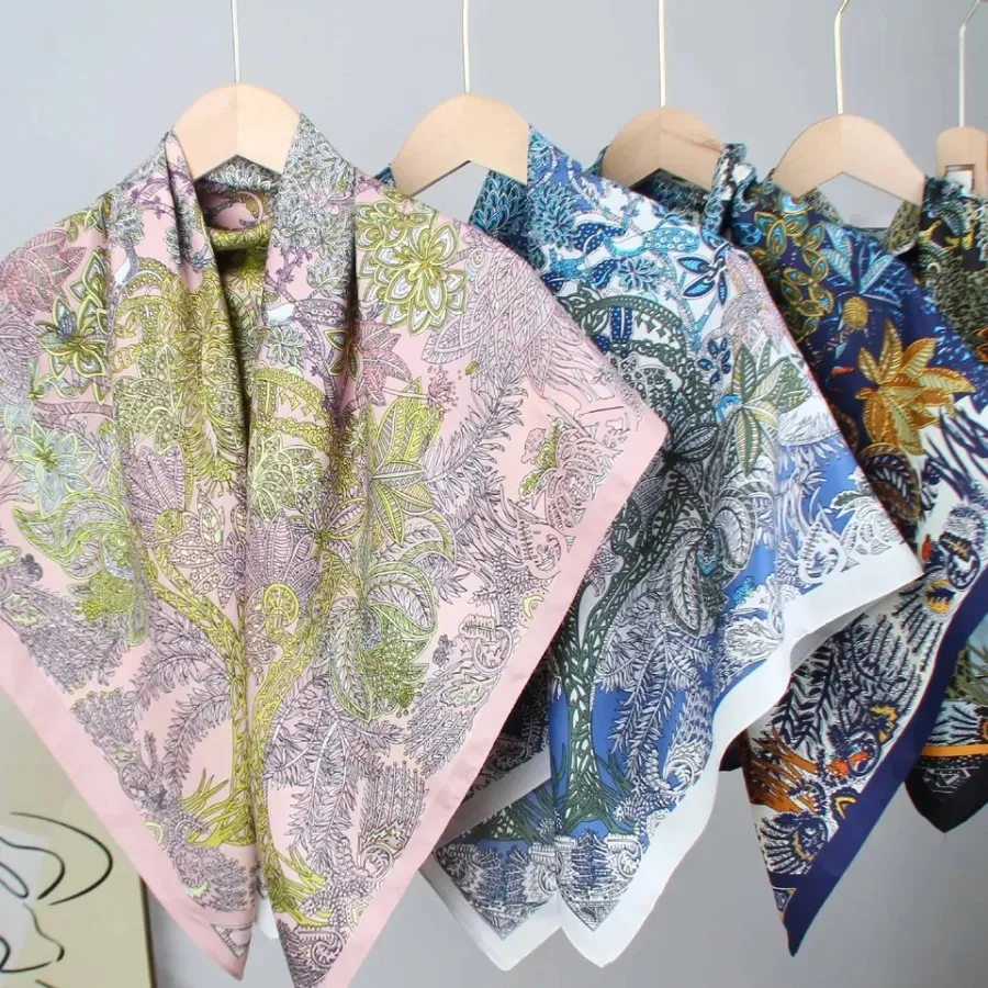New Design Trendy Luxury Wrap Scarf, Twill Fabric Flower Print 90cm Square Scarf, High-End Silk Scarf for Women Shawl
New Design Trendy Luxury Wrap Scarf, Twill Fabric Flower Print 90cm Square Scarf, High-End Silk Scarf for Women Shawl